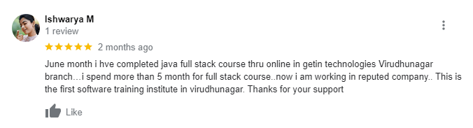 javafullstack review virudhunagar